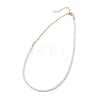 Natural Cultured Freshwater Pearl Rice Beaded Necklaces NJEW-JN05688-4