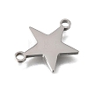 304 Stainless Steel Polishing Connector Charms STAS-E532-11P-2