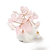 Natural Rose Quartz Tree Display Decorations DJEW-E007-01RC-04-3