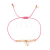 Glass Heart Charm Braided Bracelets ZL0306-5