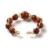Adjustable Natural Carnelian with Brass Rings G-B075-01G-10-3
