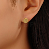 Elegant Vintage Gold Plated Stainless Steel Shell Stud Earrings for Women GU7632-4-1