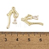 Brass Micro Pave Clear Cubic Zirconia Pendants KK-L212-06G-3