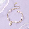 Brass Heart Charms & Paperclip Chains Bracelets BJEW-JB13479-1