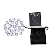 25Pcs Handmade Lampwork Futhark Rune Stones Set with Beginner Guidebook AJEW-P131-09-1