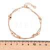 Brass Box Chain Multi-strand Bracelets for Women BJEW-C140-27RG-3