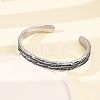 Retro 316 Surgical Stainless Steel Cuff Bangles BJEW-C142-11B-AS-3