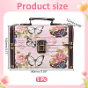 1Pc Butterfly Printed PU Leather Treasure Chest Boxes for Trinkets CON-WR0001-21-2