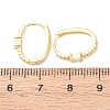 Oval 925 Sterling Silver Micro Pave Clear Cubic Zirconia Hoop Earrings EJEW-K317-09G-5