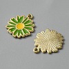 Light Gold Plated Alloy Enamel Pendants ENAM-WH0001-36LG-05-2