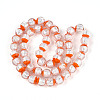 Luminous Handmade Lampwork Silver Foil Beads Strand FOIL-N029-03D-2