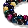 7 Colors Natural Tiger Eye Beads Strands G-A220-A01-01-4