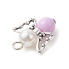 Imitation Pearl Acrylic Pendants PALLOY-JF02624-03-4