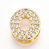 Brass Micro Pave Cubic Zirconia Charms KK-N254-217G-O-1