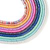 10 Strands 10 Colors Handmade Polymer Clay Beads Strands CLAY-TA0001-20-14