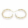 Brass Stud Earrings KK-S350-063G-1