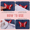 40Pcs 4 Styles Polyester Embroider Thread Iron on/Sew On Patches PATC-TA0001-45A-6