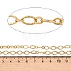 304 Stainless Steel Textured Oval Link Chains CHS-P028-11G-2