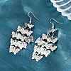 Brass Dangle Earrings EJEW-B157-02B-P-2