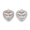 Alloy Rhinestone Pendants FIND-N008-14P-1