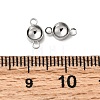 Flat Round Brass Rhinestone Connecter Settings KK-P340-06B-P-3