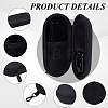 1Pc Oval PU Leather & Velvet Glasses Case AJEW-CN0007-22-6