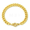 Brass Micro Pave Clear Cubic Zirconia Link Bracelets BJEW-JB13735-3