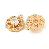 Brass Micro Pave Clear Cubic Zirconia Charms KK-Z057-04G-2