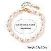 Elegant Natural Freshwater Pearl & Brass Beaded Bracelets for Women EN4357-1-1