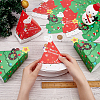 20Pcs 2 Colors Christmas Theme Foldable Triangle Cardboard Boxes CON-BC0006-96-3