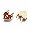 Alloy Enamel Charms ENAM-T012-02G-RS-3