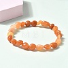 Natural Red Aventurine Beads Stretch Bracelets for Men Women BJEW-I320-01A-4