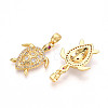 Brass Micro Pave Cubic Zirconia Pendants KK-N257-05G-2