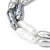Electroplated Glass Shell Pearl Beads Strands BSHE-B009-C02-7x21mm-3