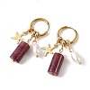 202 Stainless Steel Dangle Huggie Hoop Earrings EJEW-JE07295-5