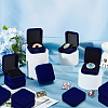 12Pcs Flocking Plastic Badge Storage Boxes CON-FG0001-25-4
