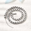 7MM 304 Stainless Steel Textured Box Chain Necklaces NJEW-P358-01P-1
