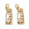 Brass Micro Pave Clear Cubic Zirconia Charms CU-CBAF0F8-06G-1
