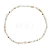 Minimalist Glass Seed Beads & Brass Beads Stretch Bracelets for Women BC0195-18-1