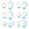 96Pcs 12 Style 304 Stainless Steel Earring Hooks STAS-PJ0001-45-11