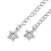 Brass Micro Pave Cubic Zirconia Ends with Chains KK-U043-02P-2