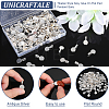 Unicraftale 150Pcs Tibetan Style Alloy Glue On Flat Pad Pendant Bails FIND-UN0002-31-5