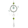 Natural Green Aventurine & Glass Suncatcher HJEW-TA00454-03-1