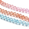 Transparent Painted Glass Beads Strands X1-DGLA-A034-T4mm-A19-4