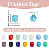 225Pcs 15 Colors Opaque Glass Beads Strands GLAA-PA0001-67-2
