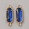 Golden Plated Brass Pave Glass Connector Charms LS-FIND-WH0110-728G-01-1