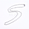 304 Stainless Steel Paperclip Chains NJEW-G340-09P-2