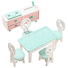 Mini Wooden Doll House Furniture Sets MIMO-PW0003-058B-1