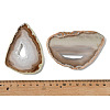 Natural Druzy Agate Slice Cabochons G-F826-E01-3