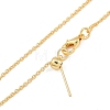 1mm Rack Plating Brass Cable Chain Adjustable Slider Necklaces for Women Men X-MAK-L044-55G-1